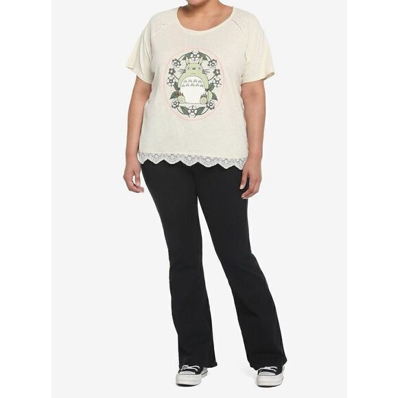 Studio Ghibli My Neighbor Totoro Pink Bow Girls T-Shirt Plus Size 1 - Picture 7 of 7